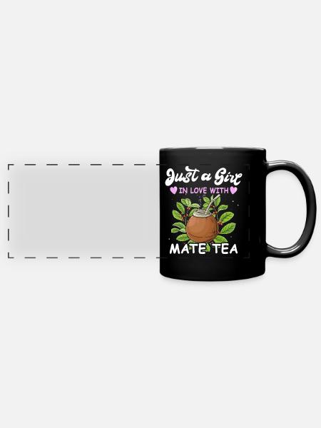 Mate Tee Teetrinker - Panorama-Tasse farbig - Schwarz