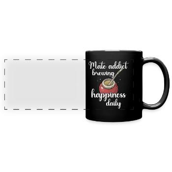 Mate Tee - Panorama-Tasse farbig - Schwarz - Vorne