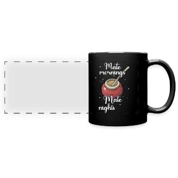 Yerba Mate Tee - Panorama-Tasse farbig - Schwarz - Vorne