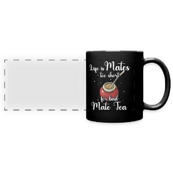 Mate Tee Yerba - Panorama-Tasse farbig - Schwarz - Vorne