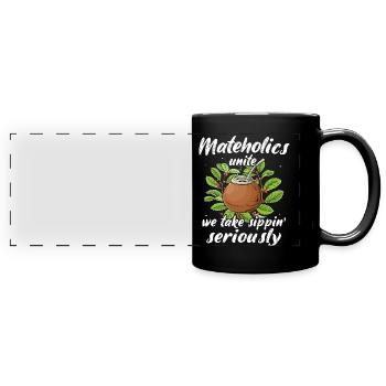 Yerba Mate Tee - Panorama-Tasse farbig - Schwarz - Vorne
