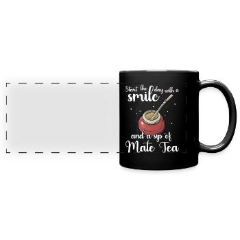 Mate Tee Bombilla - Panorama-Tasse farbig - Schwarz - Vorne