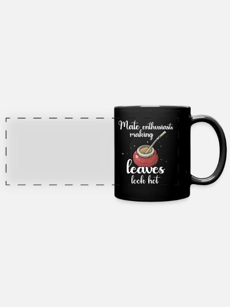 Yerba Mate Tee - Panorama-Tasse farbig - Schwarz