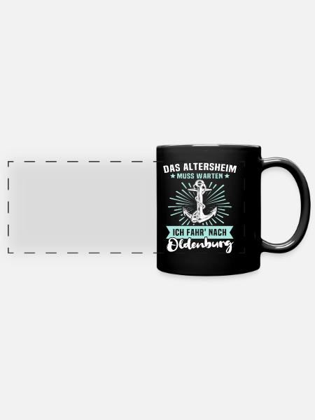 Oldenburg - Panorama-Tasse farbig - Schwarz