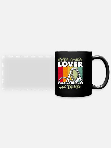 Achterbahn Achterbahnliebhaber - Panorama-Tasse farbig - Schwarz