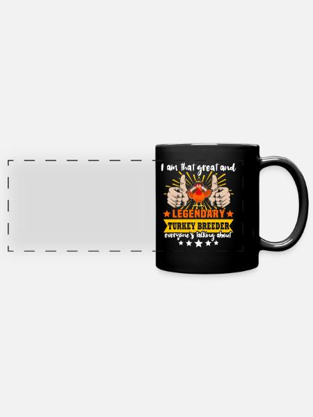 Truthahn - Panorama-Tasse farbig - Schwarz