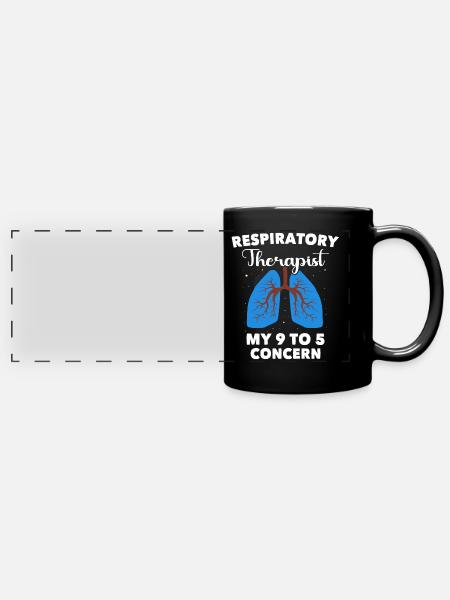Atemtherapeut Lunge - Panorama-Tasse farbig - Schwarz