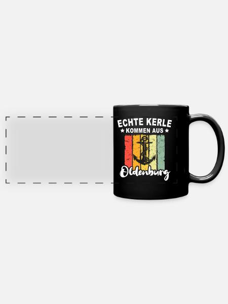 Oldenburg Sprüche Oldenburger - Panorama-Tasse farbig - Schwarz
