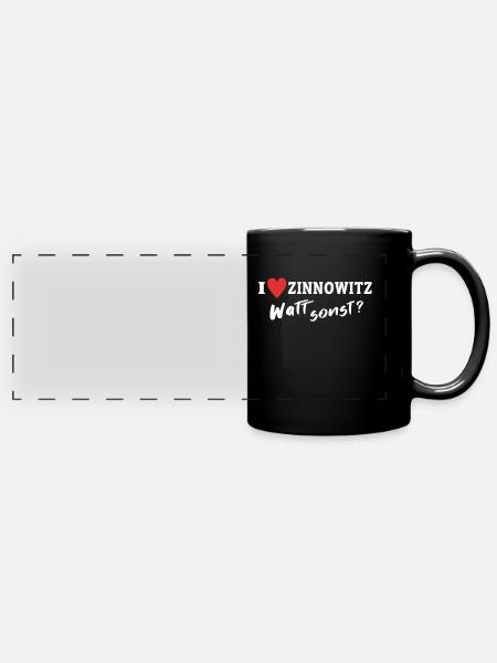 Ich Liebe Zinnowitz - Panorama-Tasse farbig - Schwarz