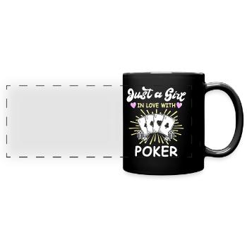Poker Joueurs de poker - Mug panoramique uni - noir - Devant