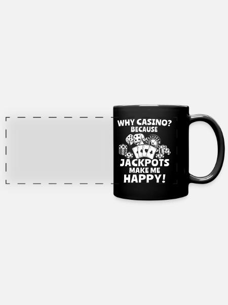 Casino - Panorama-Tasse farbig - Schwarz