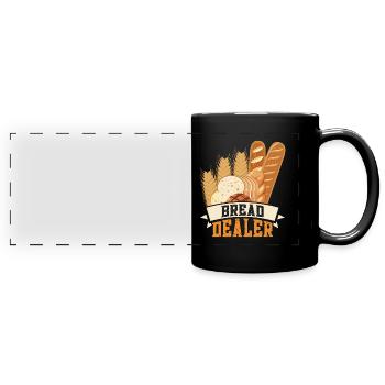 Brotbäcker Bread Dealer Backstube Backfans Brot - Panorama-Tasse farbig - Schwarz - Vorne