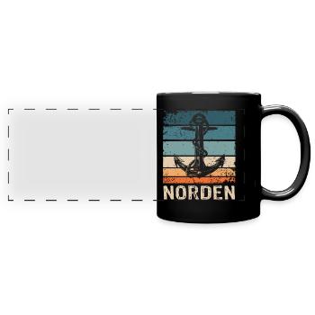 Norden Sprüche - Panorama-Tasse farbig - Schwarz - Vorne