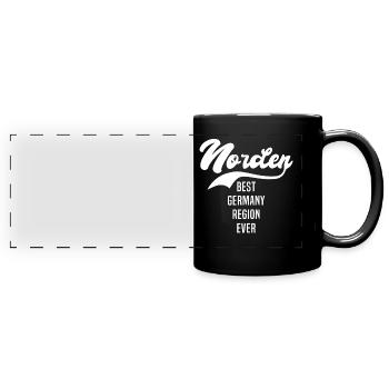Norden - Panorama-Tasse farbig - Schwarz - Vorne