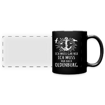 Oldenburg Oldenburger - Panorama-Tasse farbig - Schwarz - Vorne