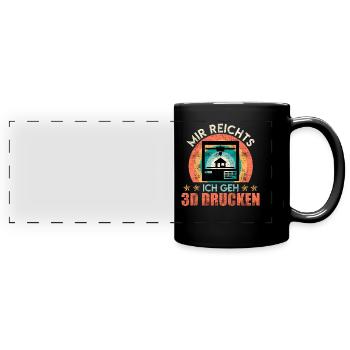 Imprimante 3D J’en ai assez, je me lance dans l’impression 3D - Mug panoramique uni - noir - Devant