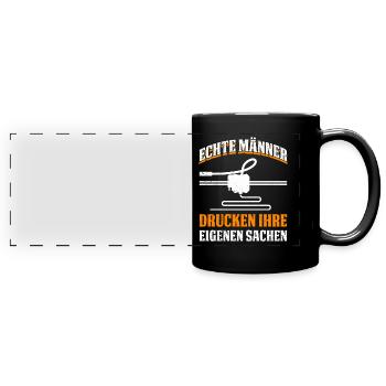 Nerd de l’impression 3D De vrais hommes impriment leurs trucs - Mug panoramique uni - noir - Devant