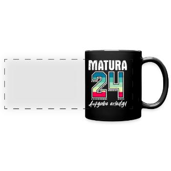 Matura 2024 Aufgabe erledigt! Schulabschluss - Panorama-Tasse farbig - Schwarz - Vorne