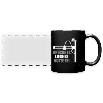 Impression 3D Fan Prints Aimez-le, utilisez-le ! - Mug panoramique uni - noir - Devant