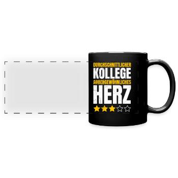 Office Average Colleague Extraordinary - Full Colour Panoramic Mug - black - Front