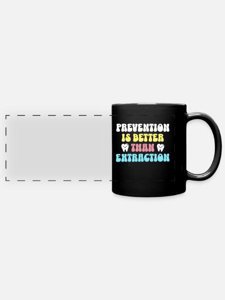 Dentist Zahnarzt - Panorama-Tasse farbig - Schwarz