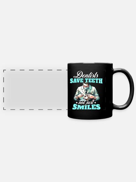 Zahnarzt Dentist - Panorama-Tasse farbig - Schwarz