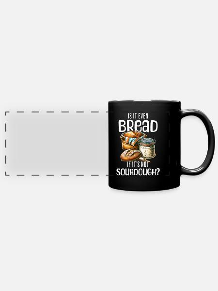 Sauerteig - Panorama-Tasse farbig - Schwarz