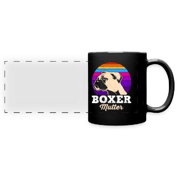 BOXER MUTTER Deutscher Boxer Hundebesitzerin - Panorama-Tasse farbig - Schwarz - Vorne