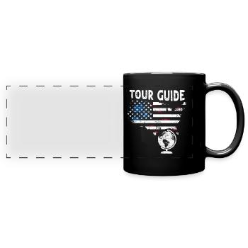 Tour Guide - Panorama-Tasse farbig - Schwarz - Vorne