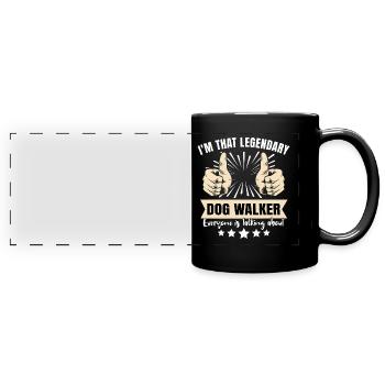 Legendary Dog Walker - Full Colour Panoramic Mug - black - Front