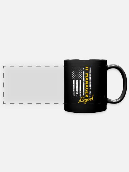 IT Manager Legende - Panorama-Tasse farbig - Schwarz