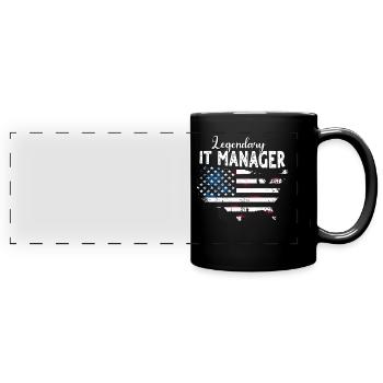 IT Manager - Full Colour Panoramic Mug - black - Front