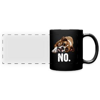 German Boxer NO Dog Owner Funny - Full Colour Panoramic Mug - black - Front