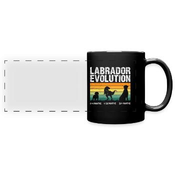 Labrador EVOLUTION Labrador Liebhaber Lustiges - Panorama-Tasse farbig - Schwarz - Vorne