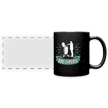 BBQ Expert Funny Meat Lover Meat Eater - Full Colour Panoramic Mug - black - Front