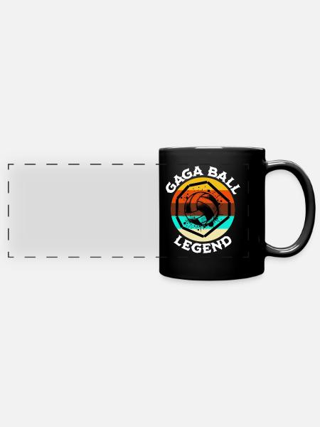 Gaga Ball Legende - Panorama-Tasse farbig - Schwarz