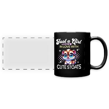 Ermine Girl - Full Colour Panoramic Mug - black - Front