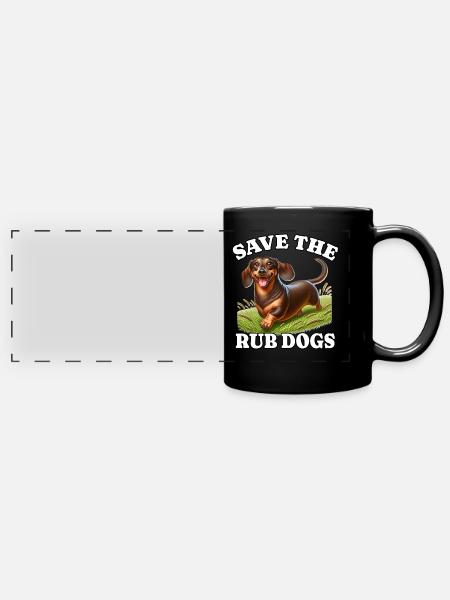 Dachshund Save Dackel - Panorama-Tasse farbig - Schwarz