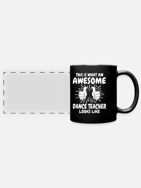 Tanzlehrer - Panorama-Tasse farbig - Schwarz
