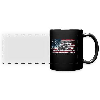 Dachshund US - Full Colour Panoramic Mug - black - Front