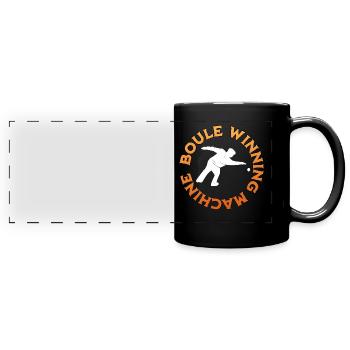 Gagnant de la Boule - Mug panoramique uni - noir - Devant