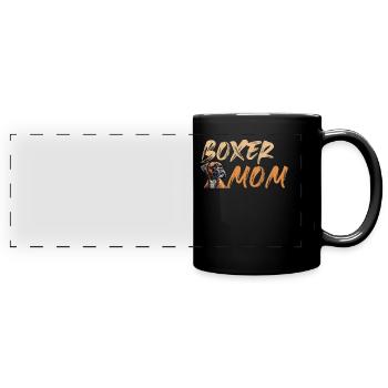BOXER MOM Hundebesitzerin Deutscher Boxer - Panorama-Tasse farbig - Schwarz - Vorne