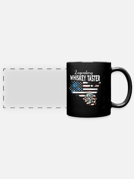 Whiskey Trinker US - Panorama-Tasse farbig - Schwarz