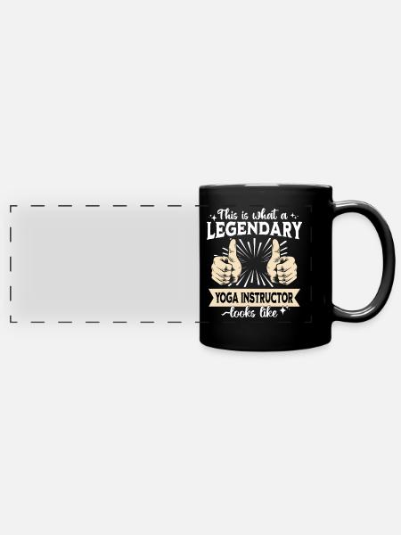 Legendärer Yogalehrer - Panorama-Tasse farbig - Schwarz