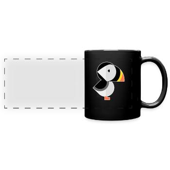 Puffin - Full Colour Panoramic Mug - black - Front