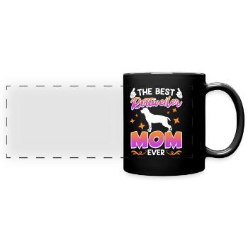 Rottie MEILLEUR ROTTWEILER DU MONDE MAMAN Rottweiler - Mug panoramique uni - noir - Devant