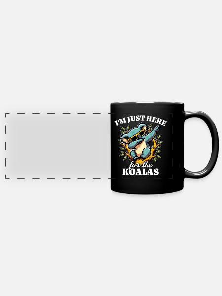 Lustige Koala Sprüche - Panorama-Tasse farbig - Schwarz