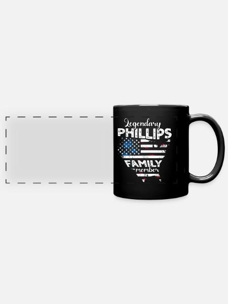 Familie Phillips US - Panorama-Tasse farbig - Schwarz