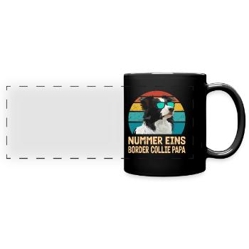 Border Collie NUMBER ONE BORDER COLLIE DAD - Full Colour Panoramic Mug - black - Front