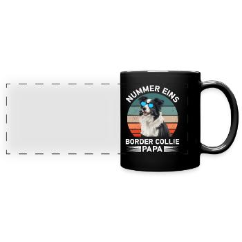Border Collie NUMBER ONE BORDER COLLIE DAD - Full Colour Panoramic Mug - black - Front